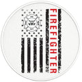 FIRE FIGHTER FLAG BLACK TIRE COVER