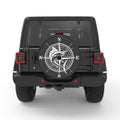 FISH COMPASS BLACK CARBON FIBER TIRE COVER