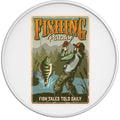 FISH TALES TOLD DAILY WHITE TIRE COVER