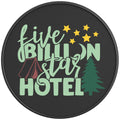 FIVE BILLION STAR HOTEL PEARL  WHITE CARBON FIBER TIRE COVER