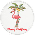 FLAMINGO CHRISTMAS PALM PEARL  WHITE CARBON FIBER TIRE COVER