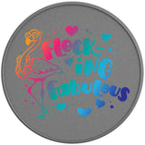 FLOCKING FABULOUS SILVER CARBON FIBER TIRE COVER