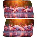 FLOCKING FLAMINGOS QUARTER WINDOW DRIVER & PASSENGER DECALS