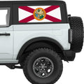 FLORIDA STATE FLAG QUARTER WINDOW DECAL FITS 2021+ FORD BRONCO 2 DOOR HARD TOP