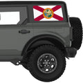 FLORIDA STATE FLAG QUARTER WINDOW DECAL FITS 2021+ FORD BRONCO 4 DOOR HARD TOP