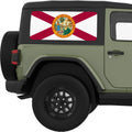 FLORIDA STATE FLAG QUARTER WINDOW DECAL FITS 2011-2018 JEEP WRANGLER 2 DOOR HARD TOP JK