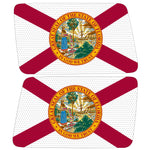 FLORIDA STATE FLAG QUARTER WINDOW DRIVER & PASSENGER DECALS