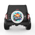 FLORIDA PEARL  WHITE CARBON FIBER TIRE COVER