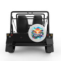 FLORIDA WHITE CARBON FIBER TIRE COVER FOR MOKE