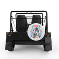 FLOWERY HAPPY 4TH JULY WHITE TIRE COVER FOR MOKE