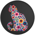 FLOWER CAT BLACK TIRE COVER