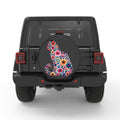 FLOWER CAT PEARL  WHITE CARBON FIBER TIRE COVER