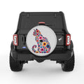 FLOWER CAT SILVER CARBON FIBER TIRE COVER