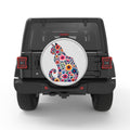 FLOWER CAT BLACK TIRE COVER