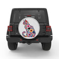 FLOWER CAT SILVER CARBON FIBER TIRE COVER