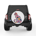 FLOWER CAT PEARL  WHITE CARBON FIBER TIRE COVER