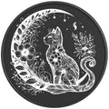 FLOWER MOON CAT BLACK CARBON FIBER TIRE COVER