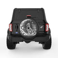 FLOWER MOON CAT BLACK TIRE COVER
