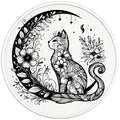 FLOWER MOON CAT PEARL  WHITE CARBON FIBER TIRE COVER