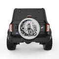 FLOWER MOON CAT SILVER CARBON FIBER TIRE COVER
