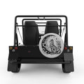 FLOWER MOON CAT SILVER CARBON FIBER TIRE COVER FOR MOKE