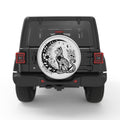 FLOWER MOON CAT SILVER CARBON FIBER TIRE COVER