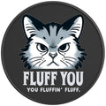FLUFF YOU CAT PEARL  WHITE CARBON FIBER TIRE COVER