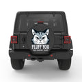 FLUFF YOU CAT PEARL  WHITE CARBON FIBER TIRE COVER