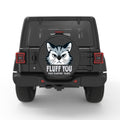 FLUFF YOU CAT BLACK CARBON FIBER TIRE COVER