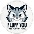 FLUFF YOU CAT PEARL  WHITE CARBON FIBER TIRE COVER