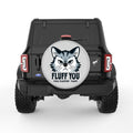 FLUFF YOU CAT SILVER CARBON FIBER TIRE COVER