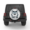 FLUFF YOU CAT SILVER CARBON FIBER TIRE COVER