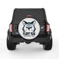 FLUFF YOU CAT PEARL  WHITE CARBON FIBER TIRE COVER