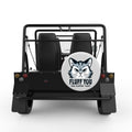 FLUFF YOU CAT WHITE CARBON FIBER TIRE COVER FOR MOKE