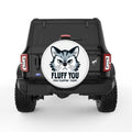 FLUFF YOU CAT WHITE TIRE COVER