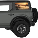 FOGGY HILLS LANDSCAPE QUARTER WINDOW DECAL FITS 2021+ FORD BRONCO 4 DOOR HARD TOP