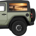 FOGGY HILLS LANDSCAPE QUARTER WINDOW DECAL FITS 2018+ JEEP WRANGLER 2 DOOR HARD TOP JL