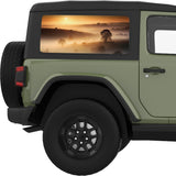FOGGY HILLS LANDSCAPE QUARTER WINDOW DECAL FITS 2011-2018 JEEP WRANGLER 2 DOOR HARD TOP JK