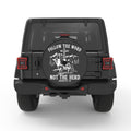 FOLLOW THE WORD NOT THE HERD BLACK CARBON FIBER TIRE COVER