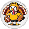 FOOTBALL TURKEY WHITE TIRE COVER