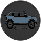 FORD BRONCO AREA 51 BLACK CARBON FIBER TIRE COVER