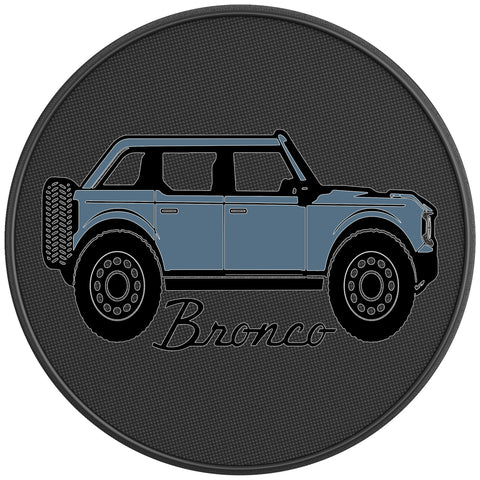 FORD BRONCO AREA 51 BLACK CARBON FIBER TIRE COVER