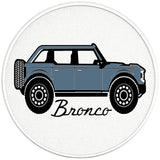 FORD BRONCO AREA 51 PEARL  WHITE CARBON FIBER TIRE COVER