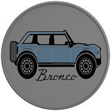 FORD BRONCO AREA 51 SILVER CARBON FIBER TIRE COVER