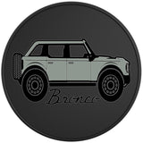 FORD BRONCO CACTUS GRAY BLACK TIRE COVER