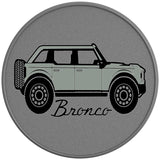 FORD BRONCO CACTUS GRAY SILVER CARBON FIBER TIRE COVER