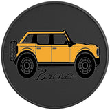 FORD BRONCO CYBER ORANGE BLACK CARBON FIBER TIRE COVER