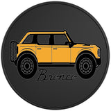 FORD BRONCO CYBER ORANGE BLACK TIRE COVER