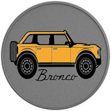 FORD BRONCO CYBER ORANGE SILVER CARBON FIBER TIRE COVER