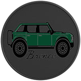 FORD BRONCO ERUPTION GREEN BLACK CARBON FIBER TIRE COVER